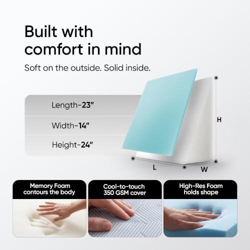 Image of Frido Adjustable Wedge Max Cushion with Cooling Cover, 12-Way Adjustable Pregnancy Pillow & Leg Elevation Pillow, Relieves Neck & Back Pain, Great for Reading, Sleeping & Relaxing | White & Grey
