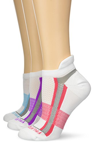 Fruit of the Loom Women's Breathable No Show Tab Socks-3 Pair Pack