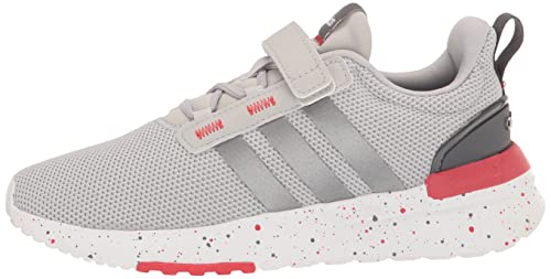 adidas Tênis de corrida unissex infantil Racer Tr21, Cinza/ferro metálico/cinza (alça cruzada), 2 Li
