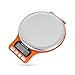 YuuHeeER Báscula de cocina digital de alimentos lcd electrónica de acero inoxidable bandeja de alta precisión naranja 3kg