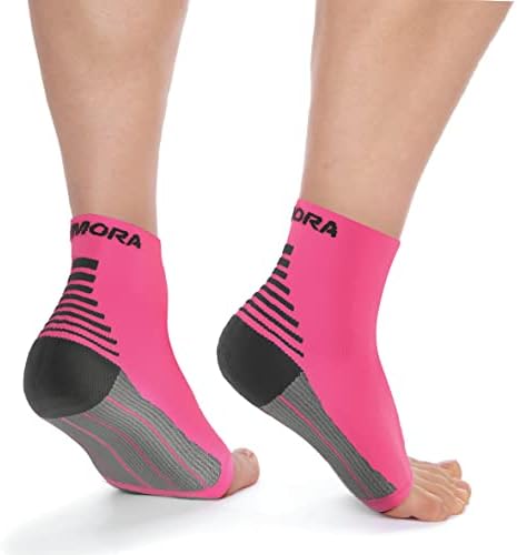 Rymora Plantar Fasciitis Support Socks -Medium, Arch, Heel and Ankle Compression Socks -Flexible Foot Support Socks for Men and Women -Black