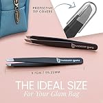 Tweezer Guru Tweezers for Women - Slant Pointed Precision Tweezers for Eyebrows & Ingrown Hair Removal - Blackhead and Splinter Tweezer with Sharp Needle Nose Point for Plucking (Pink) - Image 3