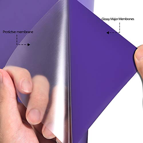 Image of RENLITONG Purple HTV Iron on Vinyl 12Inch by 10ft Roll Heat Transfer Vinyl for T-Shirt HTV Rolls for All Cutter Machine - Easy to Cut & Weed for Heat Transfer Design
