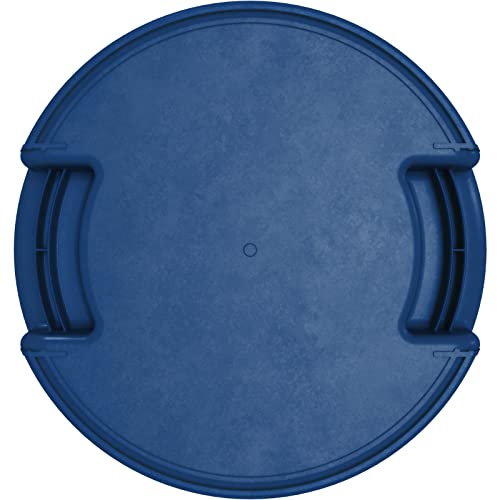 Image of SPARTA Bronco Waste Container Trash Container, Round Trash Bin for Disposal, 10 Gallons, Blue, (Pack of 6)