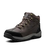 NORTIV 8 Mens Leather Waterproof Hiking Boots Mid Ankle Trekking Mountaineering Outdoor Boots Brown Size 10.5 M US Hiker