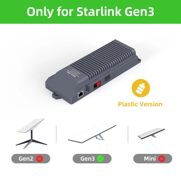 XTAR EL6 12V to 57V DC Power Conversion Kit for Starlink Gen 33