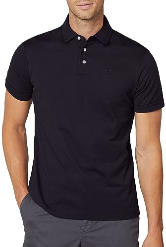 Preisvergleich Produktbild Hackett London Herren Poloshirt aus Pima-Baumwolle Polohemd, Schwarz (Black), XXL