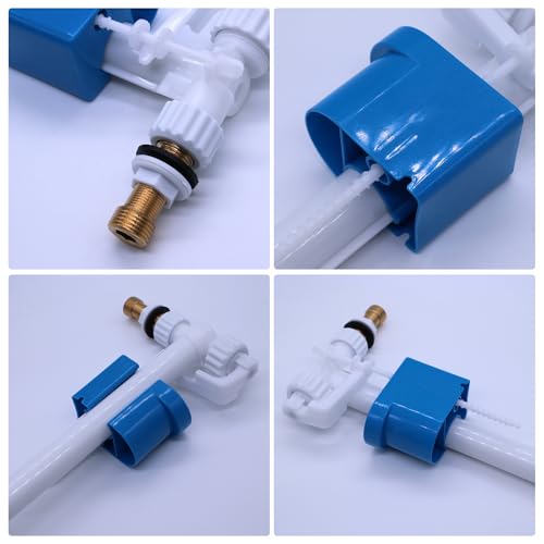 WYYFXY Spülkasten Füllventil Universal G3/8 und G1/2 Messing Anschluß Spülkasten Ersatzteile - Einstellbare Wassermenge - Wassersparend - Geräuschlos