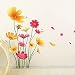 Calcomanías de pared autoadhesivas modernas Diy pegatinas de pared de flores-sala de estar-dormitorio-fondo de pared-pegatinas decorativas-rodapié extraíble