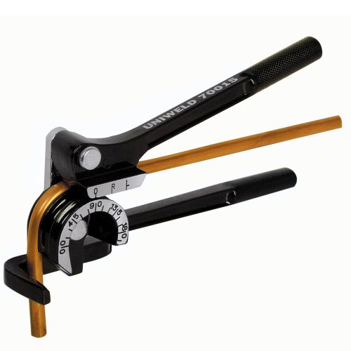 Uniweld 70015 3-in-1 Triple Tube Bender for 1/4-Inch, 5/16-Inch and 3/8-Inch OD Soft Copper, Aluminum and Soft Stainless Steel Tubing
