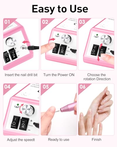 Pièce à main en alliage d'aluminium pour perceuse à ongles professionnelle robuste et précise