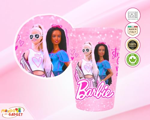 Set 5Bicchieri 260ml in Plastica Rigida Lavabile e...