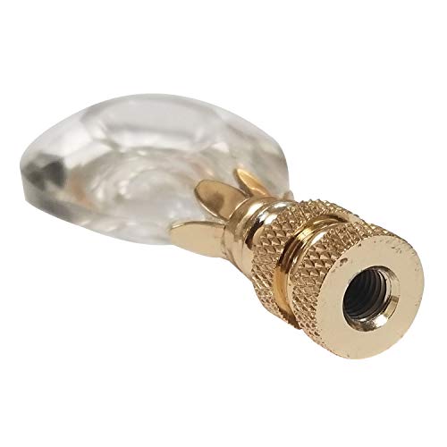 Image of Royal Designs, Inc. Medium Center Cut Design Lamp Finial, F-2022M-PB-1, Polished Brass