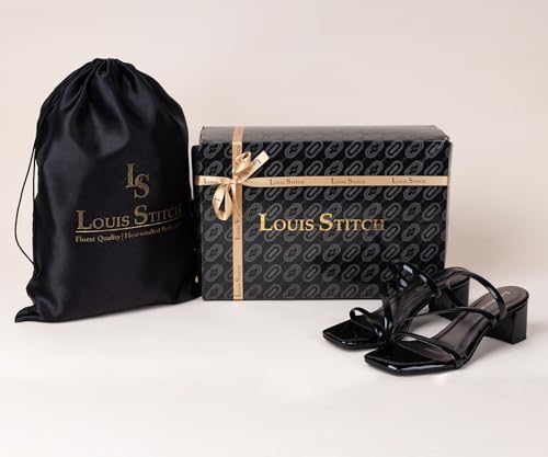 Image of LOUIS STITCH Trendy Strap Design Block Heel Sandals for Women - High Heel Sandals