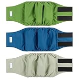 Paw Legend Washable Dog Belly Wrap Diapers Male Dog (3 Pack,Modern Set,Medium,New)