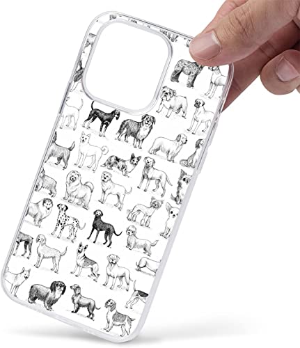 Coque transparente iPhone 14 Pro fine rigide antichoc chien - 2