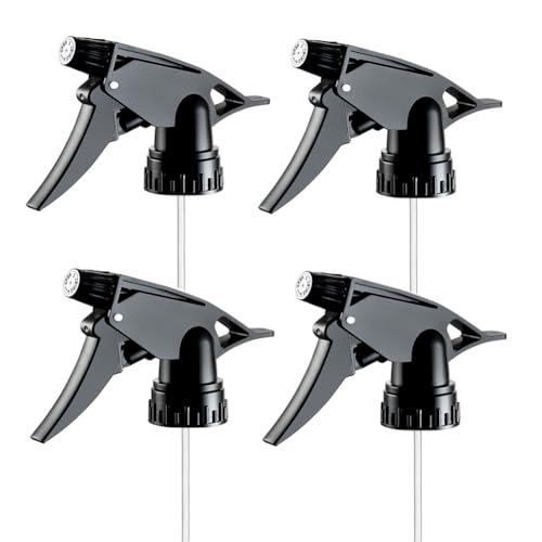 VASANA 4 boquillas de plástico para pulverización, pieza de repuesto a prueba de fugas, cabezal de pulverización de niebla resistente, boquilla de repuesto para botellas de 28-400 de 16 onzas, 32