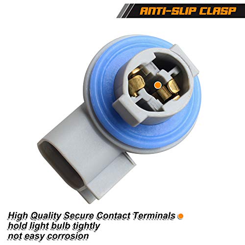 Ndrush License Plate Light Sockets Wiring Harness Plug Connectors Replacement Compatible With 2003-2018 Dodge Ram 1500 2500 3500, Pack Of 2 #TOP2