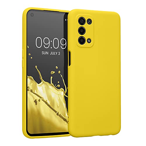 kwmobile Custodia Compatibile con Oppo A74 (5G) / A54 (5G) Cover - Back Case per Smartphone in Silicone TPU - Protezione Gommata - giallo radiante