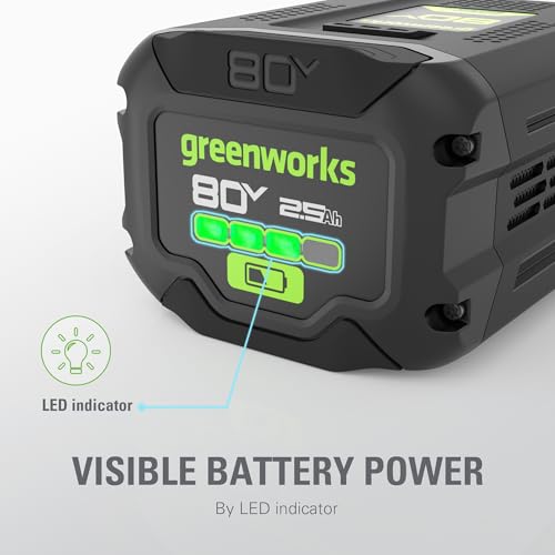 Image of Greenworks 80V 2.5Ah Lithium-Ion Battery | Genuine Battery | Compatible with 75 Tools