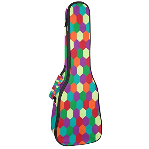 Sac à dos pour ukulélé de concert noir avec rembourrage 10mm et rangement