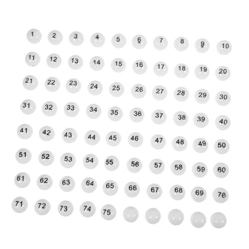 ibasenice 75pcs Interesting Game Balls Plastic Raffle Drawing Balls Numbers for Events