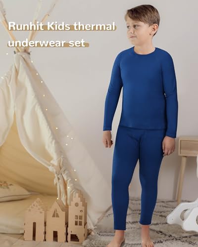 Runhit Boys Thermal Underwear Set Youth Kids Long Johns Boy Base Layer Soft Thermal Pants Fleece Lined Long Sleeve Shirt 6 41mrOR0SMmL. AC