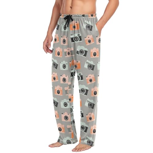 Laprad Men's Pajama Pants Lounge Comfy Pjs Bottoms Cameras Soft Sleep Pant with Pockets4