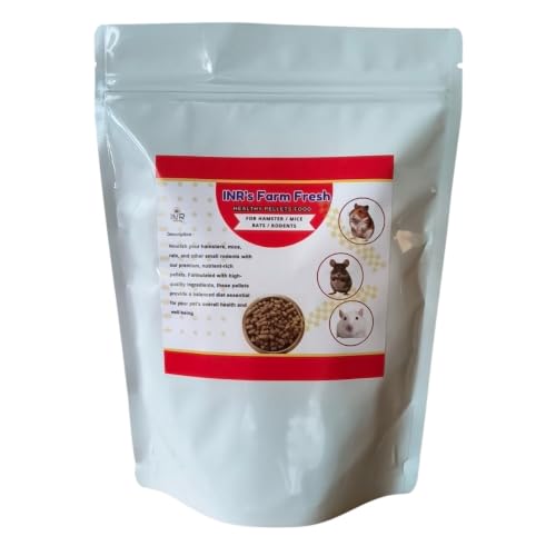 Image of INR's Farm Fresh Healthy Pellets Food for Hamsters, Rats, Mice & Rodents - 240g | Omega 3 & 6 | Multi-Grain & Vitamin-Rich | High-Fibre Diet | Balanced Pellet Feed for Small Pets - All Life Stages