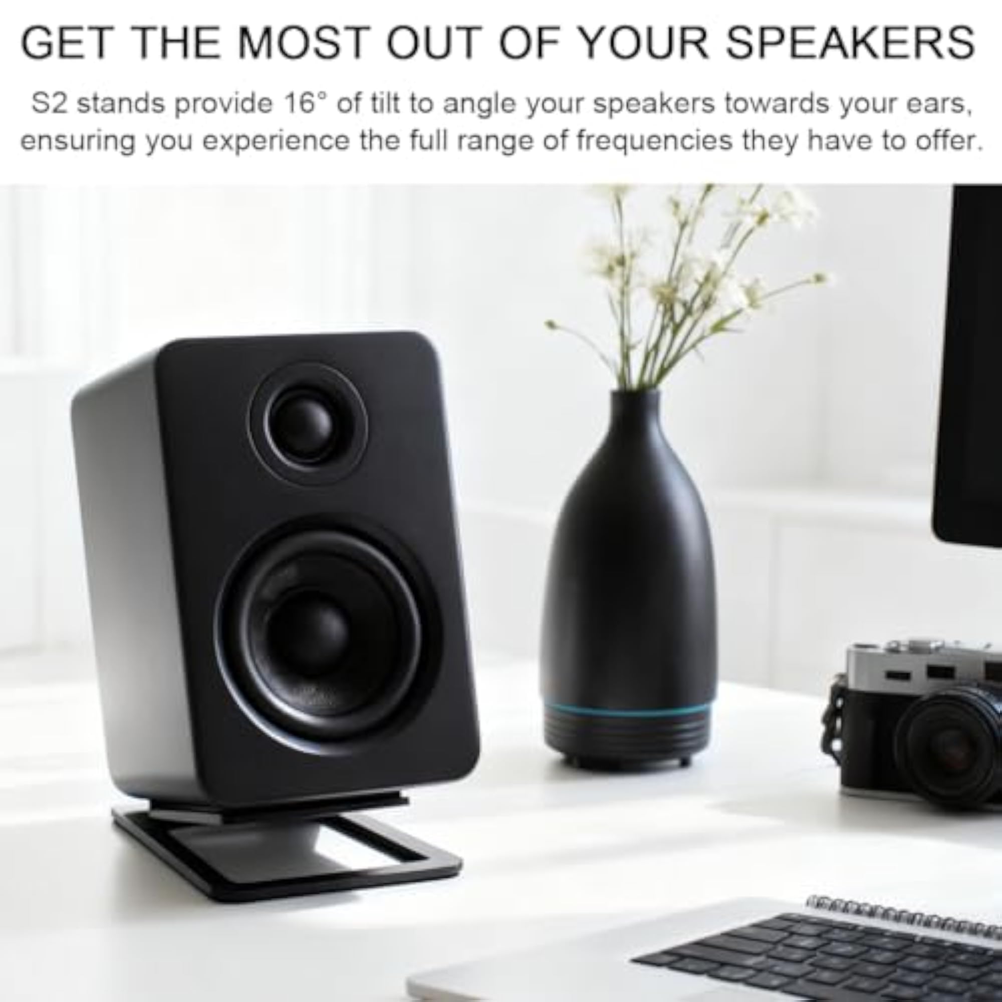 2 Pack Desktop Speaker Stand, Universal