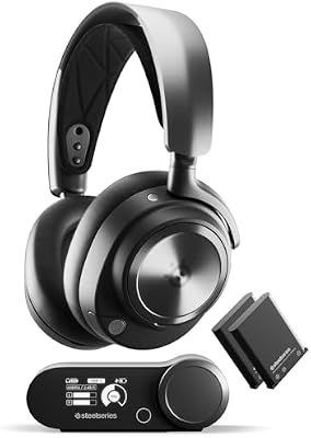 SteelSeries Arctis Nova Pro Wireless - Cascos Gaming Inalámbricos Multisistema - Controladores magnéticos de neodimio - Cancelación de ruido - Infinity Power System - PC, PS5, PS4, Switch 2, Móvil