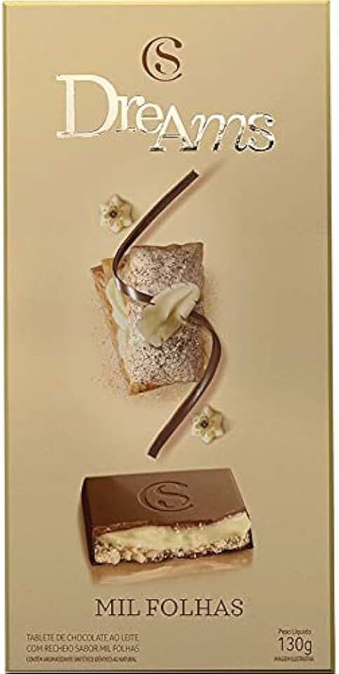 Tablete de Chocolate Dreams Mil Folhas Cacau Show 130g
