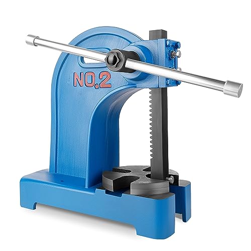 Vohala Manual Arbor Press 2 Ton,Cast Iron Desktop Arbor Press,Heavy Duty Metal Arbor Press Tool,with 8.5Inch Max. Working Height (2 Ton)