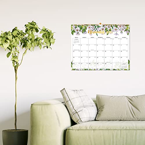 Wall Calendar 2023-2024 - Calendar 2023-2024, Jul 2023 - Dec 2024, 11.6'' X 14.8'', 18 Months Wall Calendar With Julian Date, Holidays Reminder, Golden Binding, Thick Paper, Large Writing Blocks #TOP6