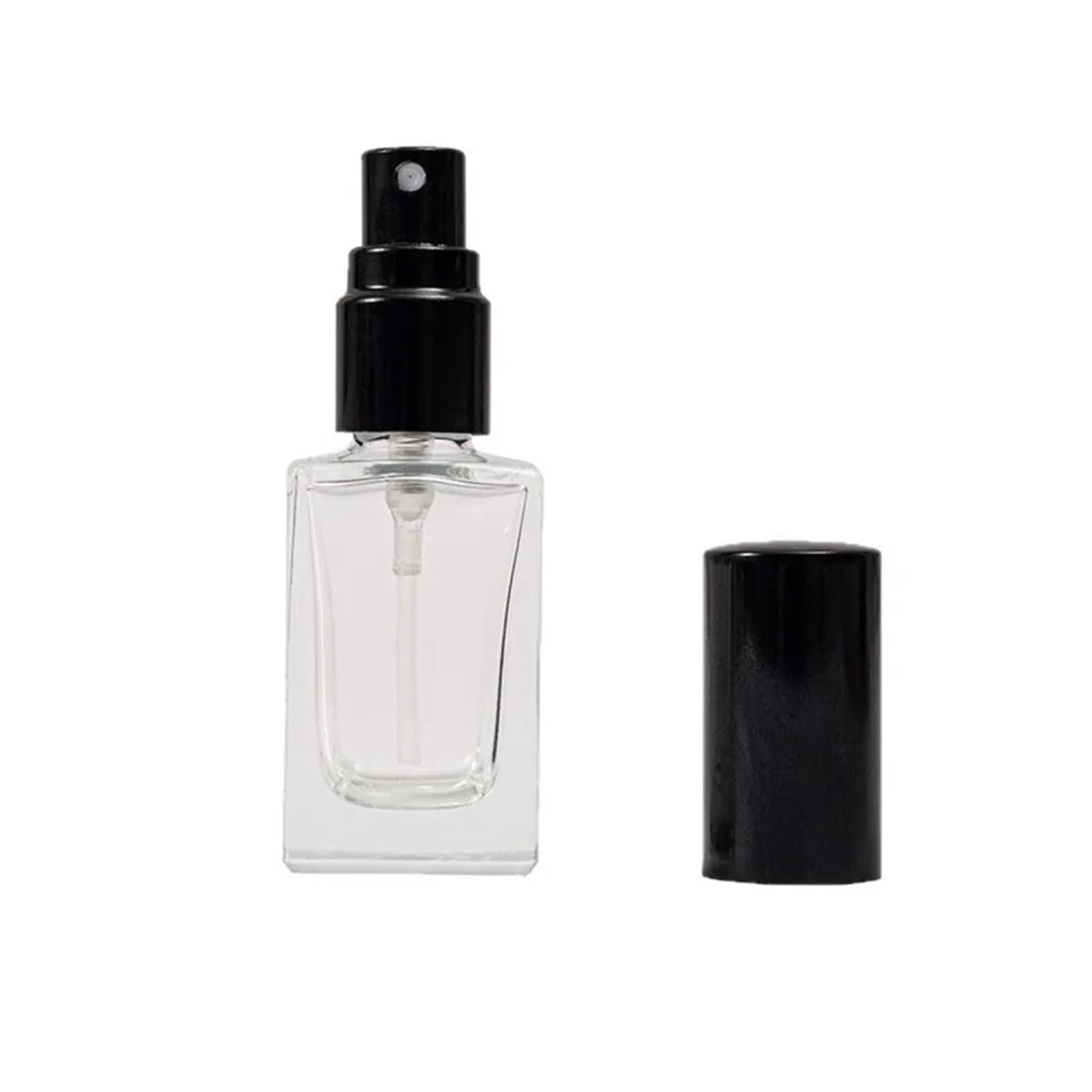 Bote Spray Pulverizador Botella de perfume portátil recargable vidrio 10 ml, contenedor cosméticos, atomizador en aerosol vacío, botella viaje, 10/30/50 unidades(Silver cap,50pcs)