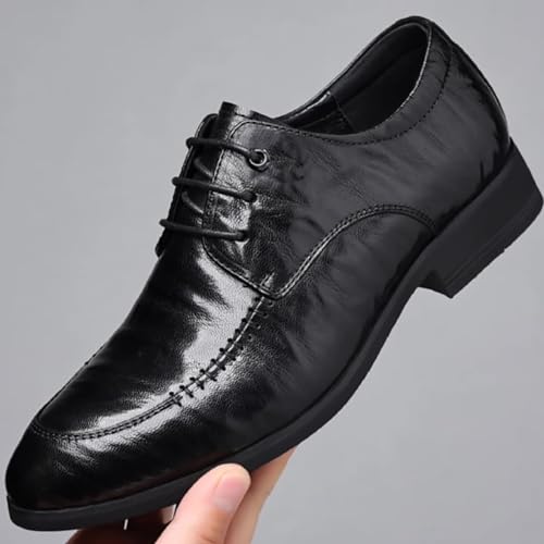 Men's Genuine Leather Oxford Shoes Anti-Slip Lightweight Formal Business Wedding Casual Wear with Comfortable Arch Support4