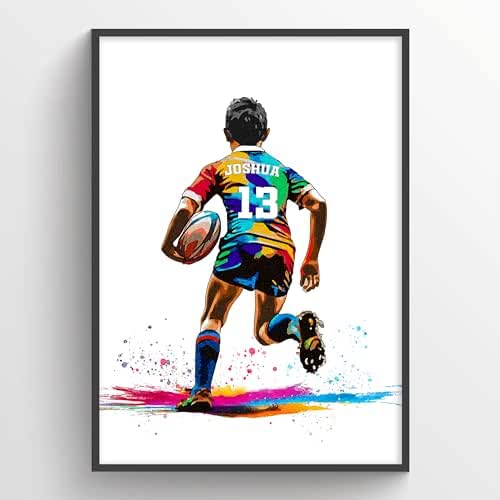 Practice Makes Perfect - Rugby Boy Art Print main image 1