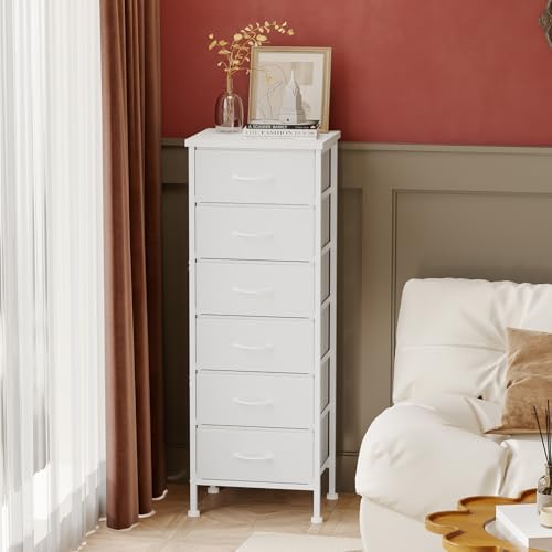 image for Fixwal White Tall Dresser for Bedroom Closet Organizers and Storage Ta