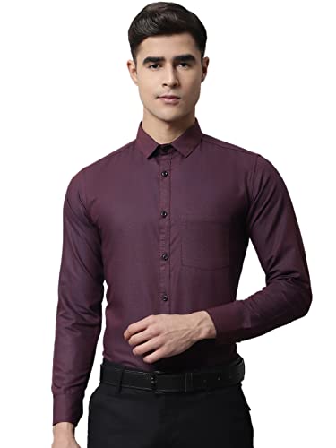 Image of Majestic Man Slim Fit Solid Cotton Blend Formal Shirt for Men