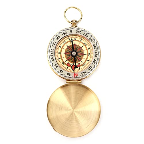 Brújula Rotativa Luminosa de Cobre para Camping miniatura 5