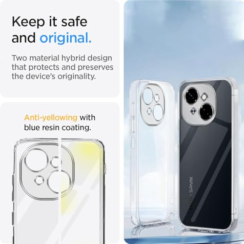 Image of Jkobi Back Cover for Tecno Spark Go 1 (Silicone Clear Shockproof Case with Camera Protection | Soft and Flexible | Transparent)