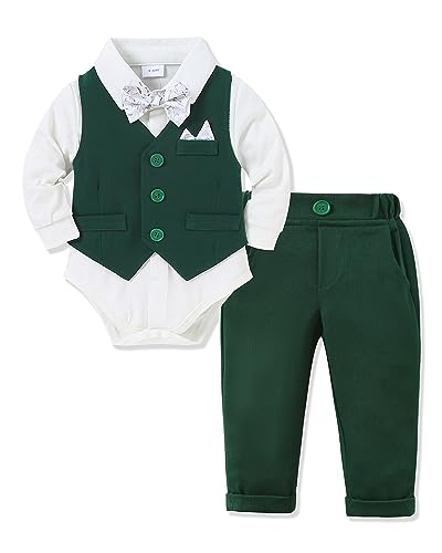 Amissz Costumes de Bébé Garçon Baptême Tenue Mariage Parti Bebe pour Ceremonie Ensemble de...