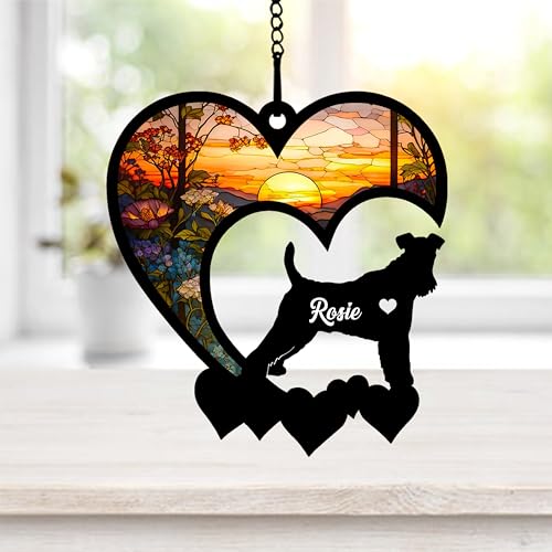 NAZENTI Atrapasueños personalizado de Fox Terrier, atrapasueños personalizado para pérdida de mascotas, adorno conmemorativo de Fox Terrier, regalo de condolencias por pérdida de perro, regalo de NAZENTI Atrapasueños personalizado de Fox Terrier, atrapasueños personalizado para pérdida de mascotas, adorno conmemorativo de Fox Terrier, regalo de condolencias por pérdida de perro, regalo de