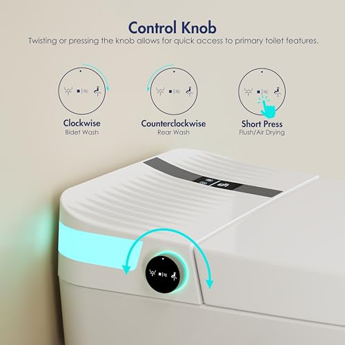Image of Eridanus One Piece Smart Bidet Toilet, Foot Sensor Flush, Wash & Dry