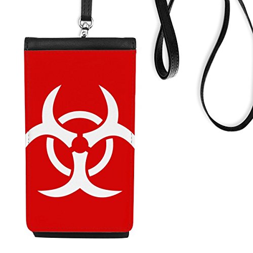 Sac à main téléphone en cuir avec motif illustration noire pour smartphone