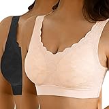 Leichter Tragekomfort BH, glatte Wellenränder, Spitzen Design, zeigt eine charmante Kurve.