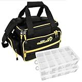 Troutlook Forellentasche, Tasche speziell für Forellenteig, Sbirolino, Bombarden, Posen uvm. mit Schultergurt (Medium inkl. Boxen)