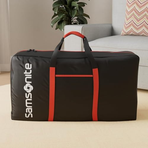 Image of Samsonite Tote A Ton Duffle Bag | 104 litres and 0.45 Kg| Ultra Lightweight Travel & Storage Bag for Men /Women | Black - 2 Years Global Warranty