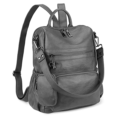 Image of Uromee Travel Backpack Purse for Women Vegan Leather Ladies Fashion Tassel Shoulder Bag Convertible with Pouch
