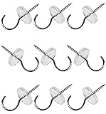 CraZy TACKz 48 Tacks New Invention • 2 in 1 Push pin Nail tack & Hook • 4 Packs Total Round & Clear for Inside Outside Educational Posters Banners Signs Lights Tools Organize or Decorate (4pk RNC)